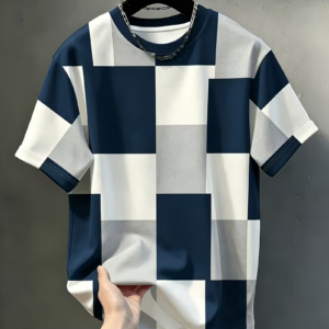 Men's Color-Block Printed Short-Sleeve T-Shirt